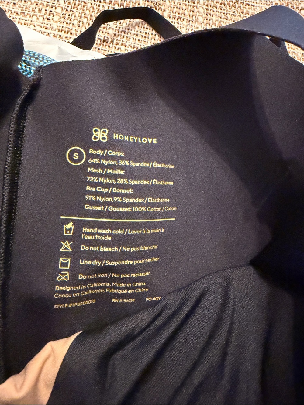 Honeylove Black Sculpting Bodyslip with Mesh Insets - Picture 2 of 2